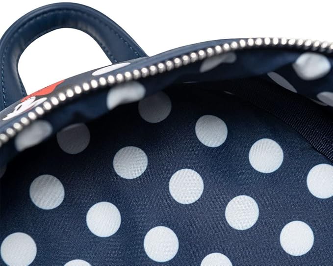 Disney Minnie Mouse Polka Dots Navy Mini Backpack - Loungefly