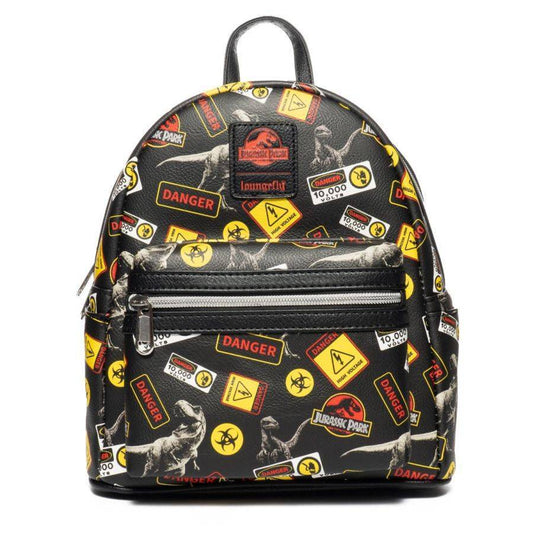 Jurassic Park Warning Signs US Exclusive Mini Backpack - Loungefly