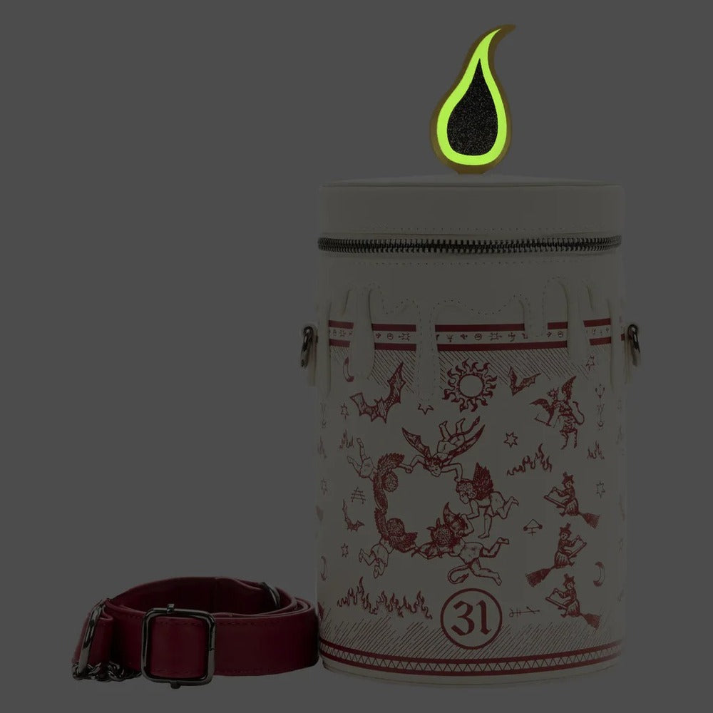 Disney Hocus Pocus Black Flame Glow Candle Crossbody Bag- Loungefly