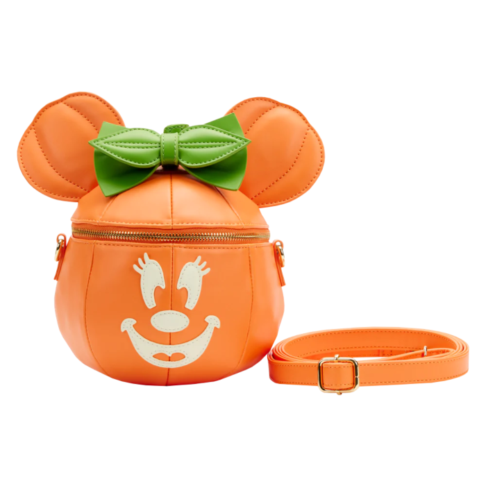 Minnie Mouse Pumpkin Glow in the Dark 7” Faux Leather Crossbody Bag - Loungefly