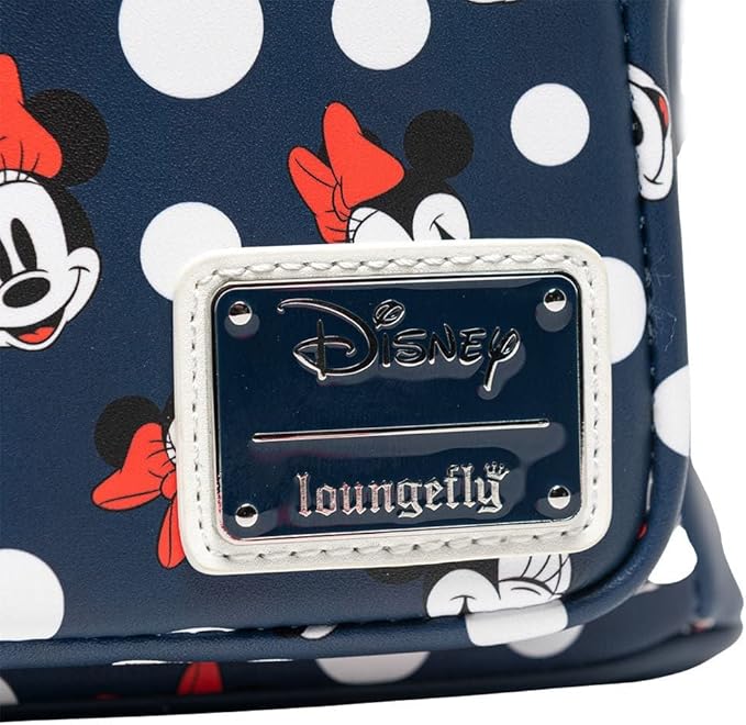 Disney Minnie Mouse Polka Dots Navy Mini Backpack - Loungefly