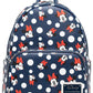 Disney Minnie Mouse Polka Dots Navy Mini Backpack - Loungefly